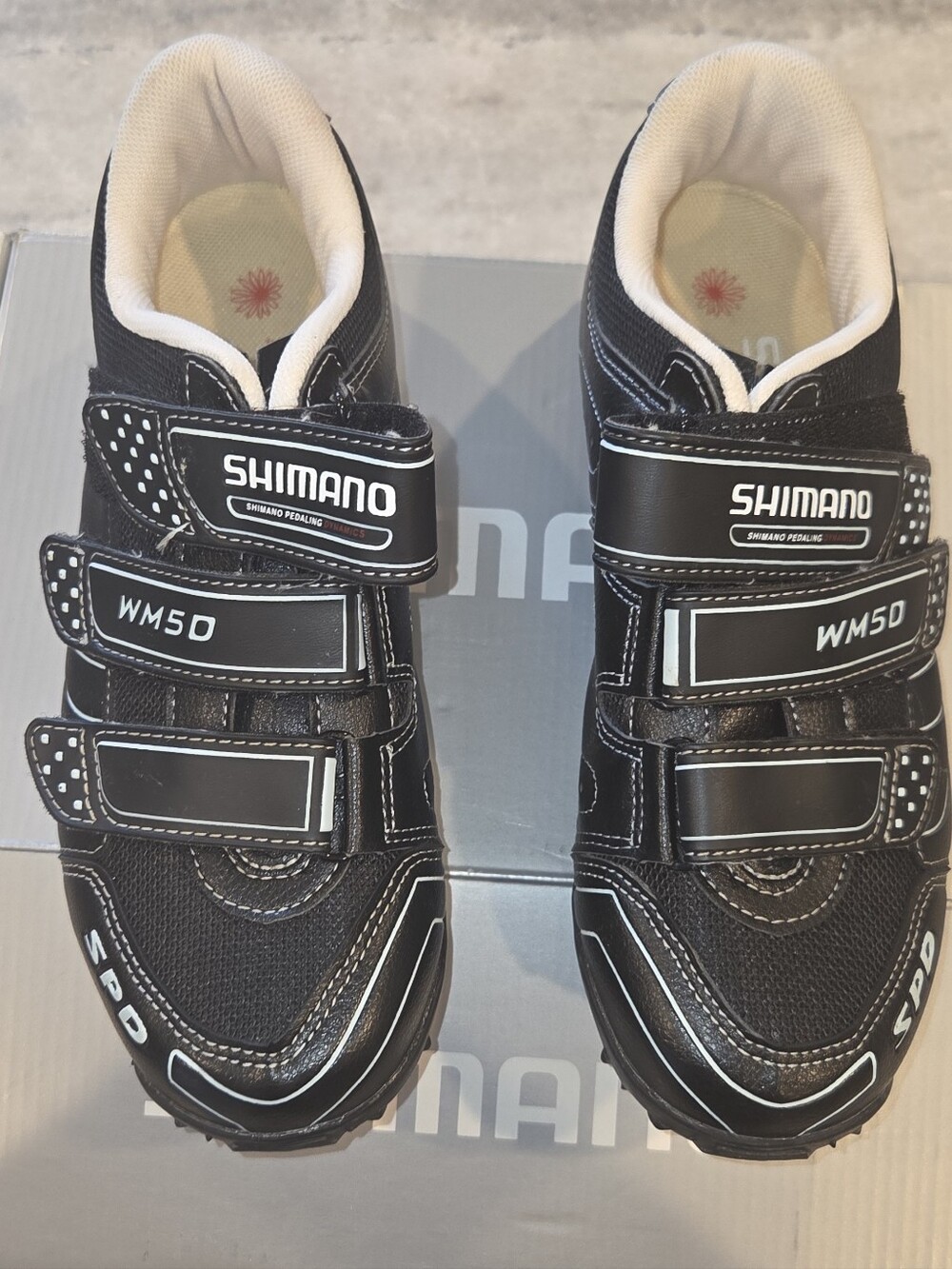 Shimano Ladies Black and White Cycling Or Spinning Sneakers
